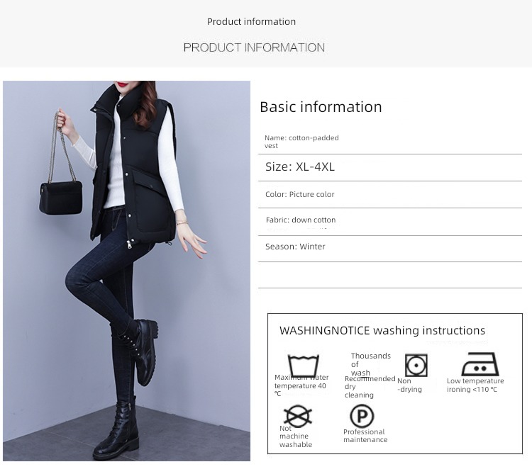 stand collar fashionable Sleeveless waistcoat have cash less than that is registered in the accounts Down cotton Vest