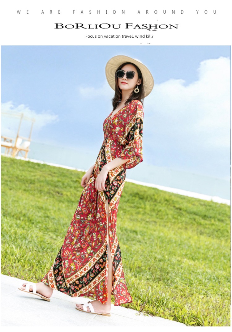 Thailand Yunnan Lijiang Maxi dress ethnic style Travel