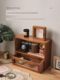 Solid wood retro desktop storage cabinet household display cabinet figure cup storage decoration cabinet cosmetic storage rack