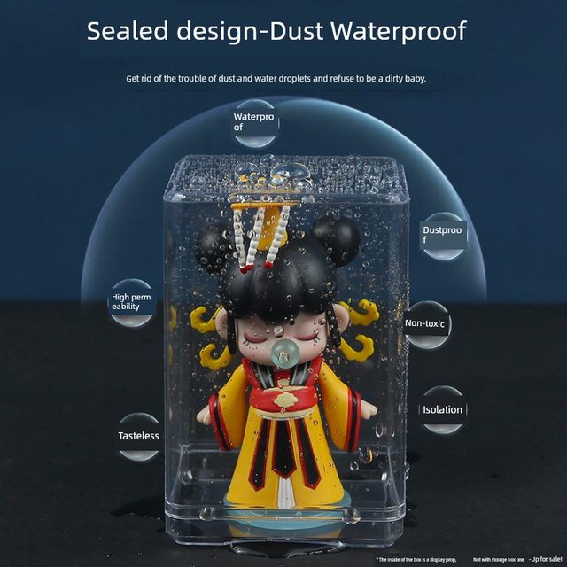 Blind box storage display rack display cabinet Pop Mart single doll storage box dustproof transparent figure display box