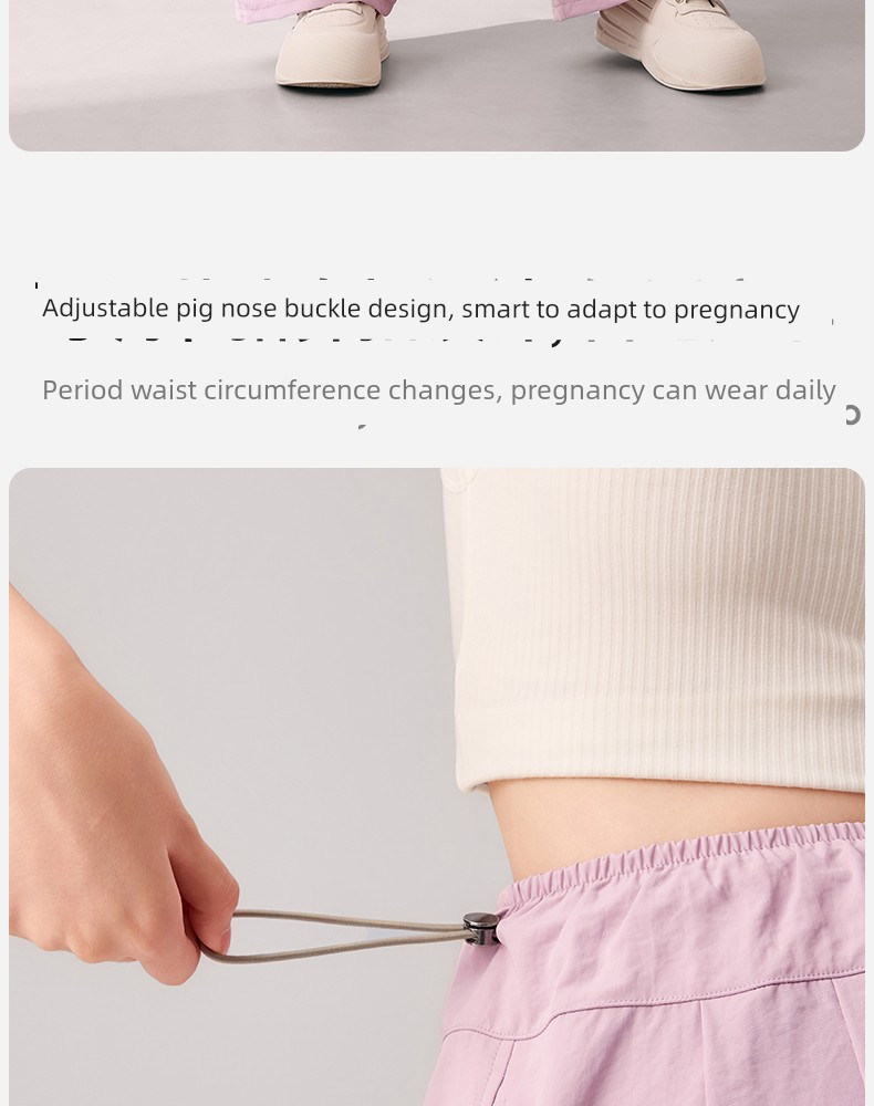 October Crystal Maternity Pants Autumn Style, Wearable Outside, Non-Tightening on the Belly, Petite Wide-Leg Cropped Casual Pants, Hydrogen Pants — 18