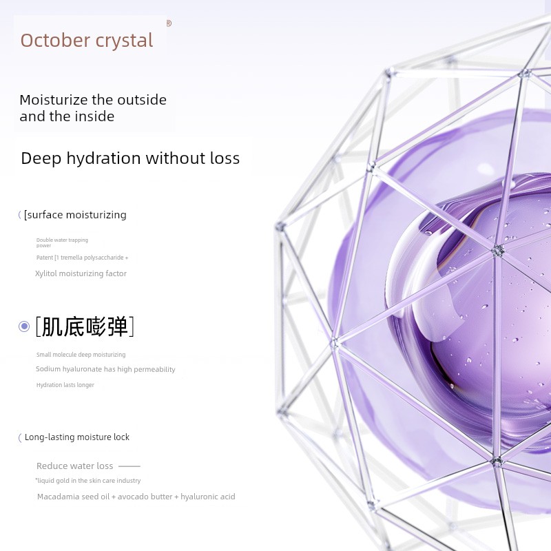 [Tmall U First] October Crystal Double Blue Series Hydrating, Soothing, and Stabilizing 15ml Water + 15g Cream — 4
