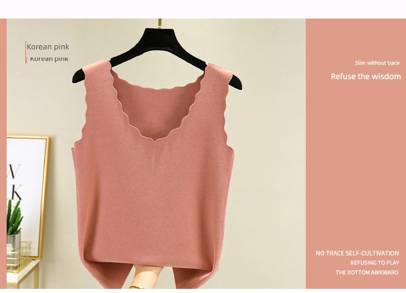 Double faced velvet Self heating Self-cultivation pure cotton Undershirt vest