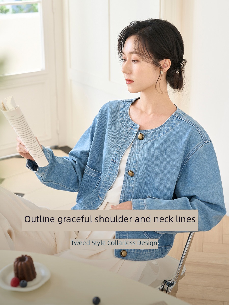 Inman  Retro spring Round neck have cash less than that is registered in the accounts chaqueta