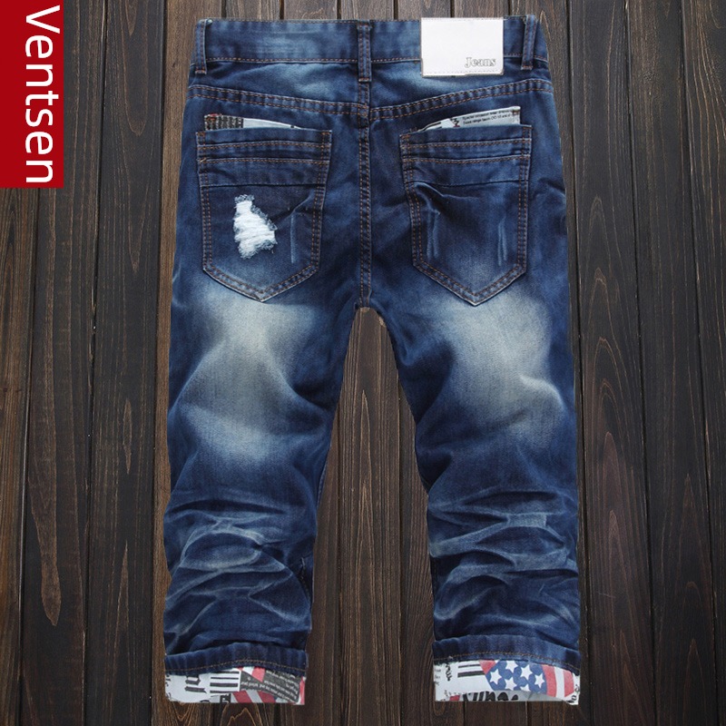 Winterson summer men's wear hole Seven Denim shorts