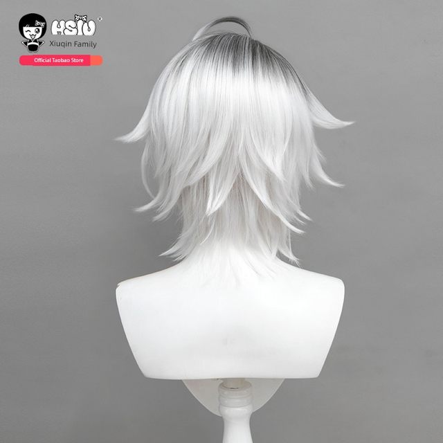 Xiuqinist Identity 5 Patient Star Cos Wig Psychologist Parents Night Game Fake Hair Ear Dress