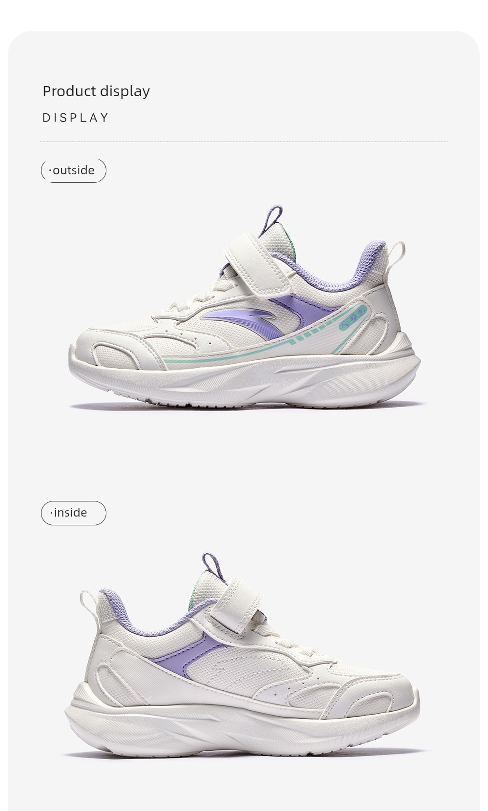 Anta Kids' Sports Shoes for Girls, 2026 Autumn Toddler Running Shoes, Baby Girl Shoes, Girls' Running Shoes — 46