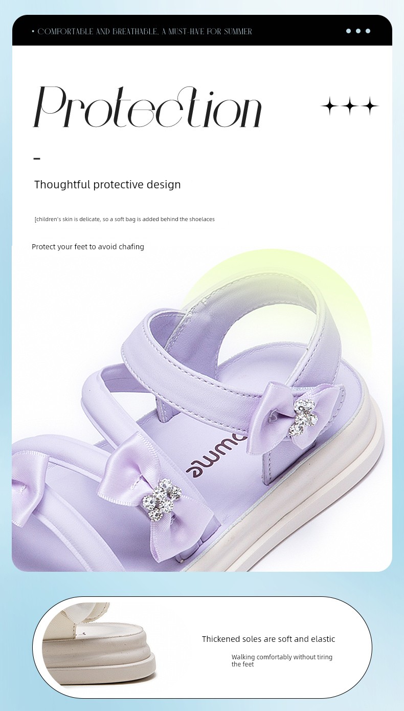 Fuluo Mi Girls' Sandals Kidsren's Summer Shoes 2026 Summer New Soft-Soled Sports Baby Girl Princess Shoes — 5