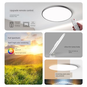 Intelligent Wireless Remote Control Led Ceiling Lamp for Bedroom, Home, Secondary Bedroom, Balcony, Indoor Full-Spectrum