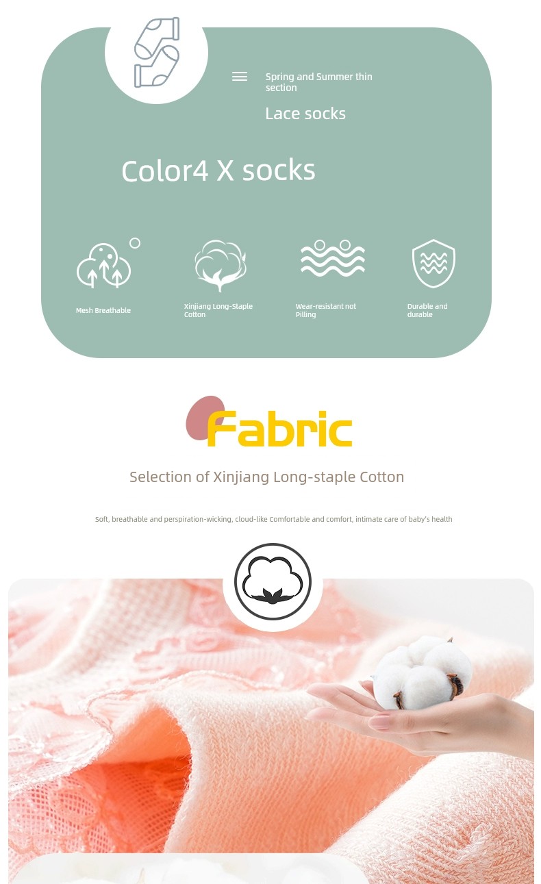 Summer Thin Girl Princess Lace White Socks — 2