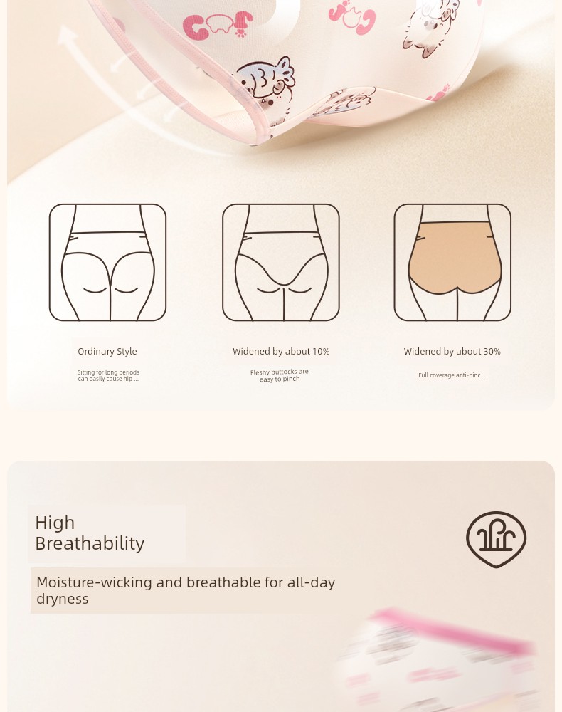 Girls' Underwear, Young Girls' Briefs, Children's Pure Cotton A-Class, for Developmental Period, Elementary School Students, 12-Year-Olds, Middle School — 13