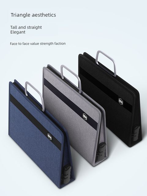 Seal storage box Business license storage bag Large capacity with password lock Seal box Office seal bag License bag