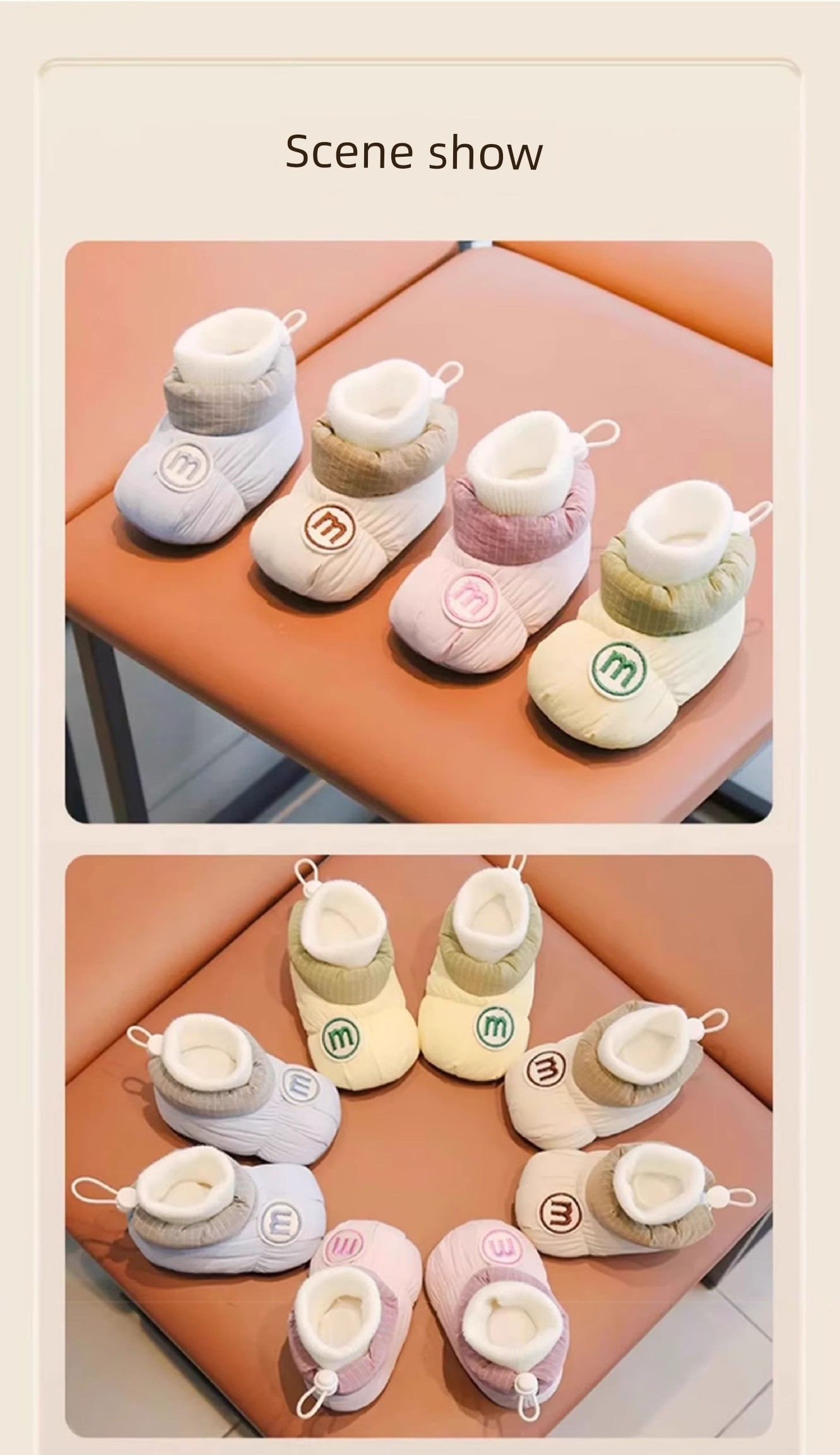 Baby Shoes Winter Fleece Lining 0 to 6 Months 12 Winter Ankle Sock Winter Room Socks Newborn Baby Autumn and Winter Cotton Shoes — 11