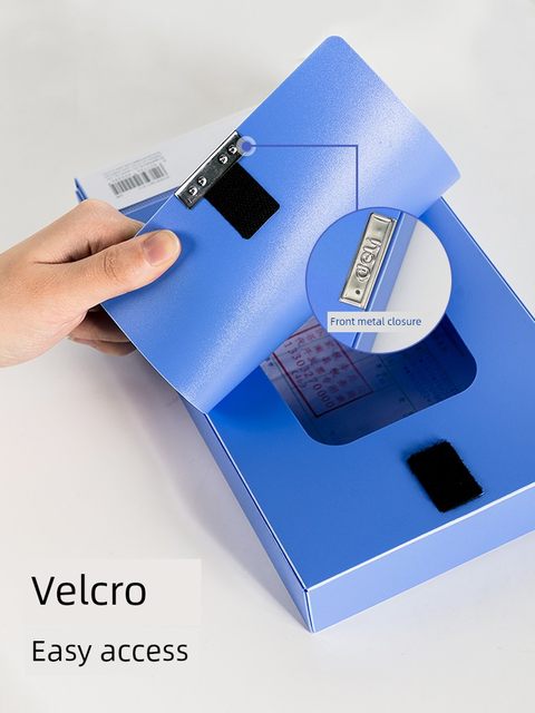 Deli 5355 bill storage bag invoice clip invoice clip invoice box value-added tax special office financial supplies multi-function file folder a5 folder information book storage folder check clip receipt