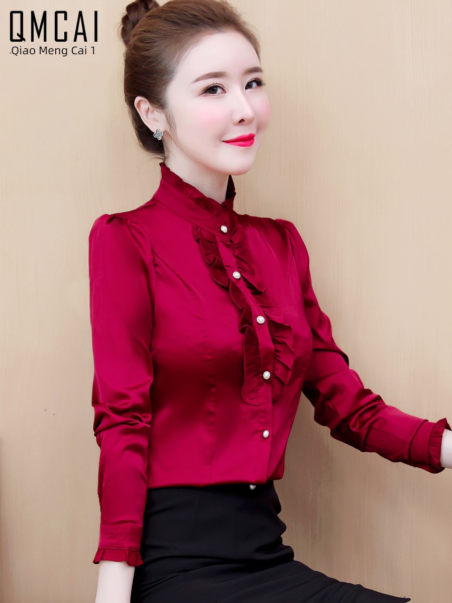 Hangzhou shirt French Plush Advanced sense jacket silk