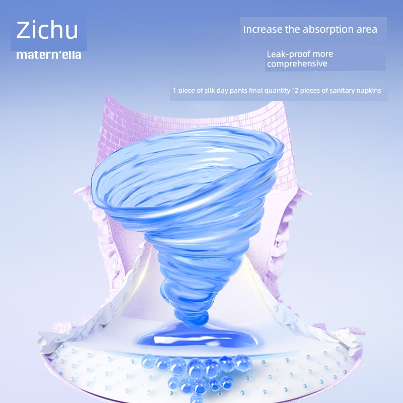 Zichu an Sleep Pants with Waist Tape, Women's Leak-Proof Sanitary Pants for Menstruation, Postpartum Pull-Up Pants with Magic Tape, Daytime Pants — 2