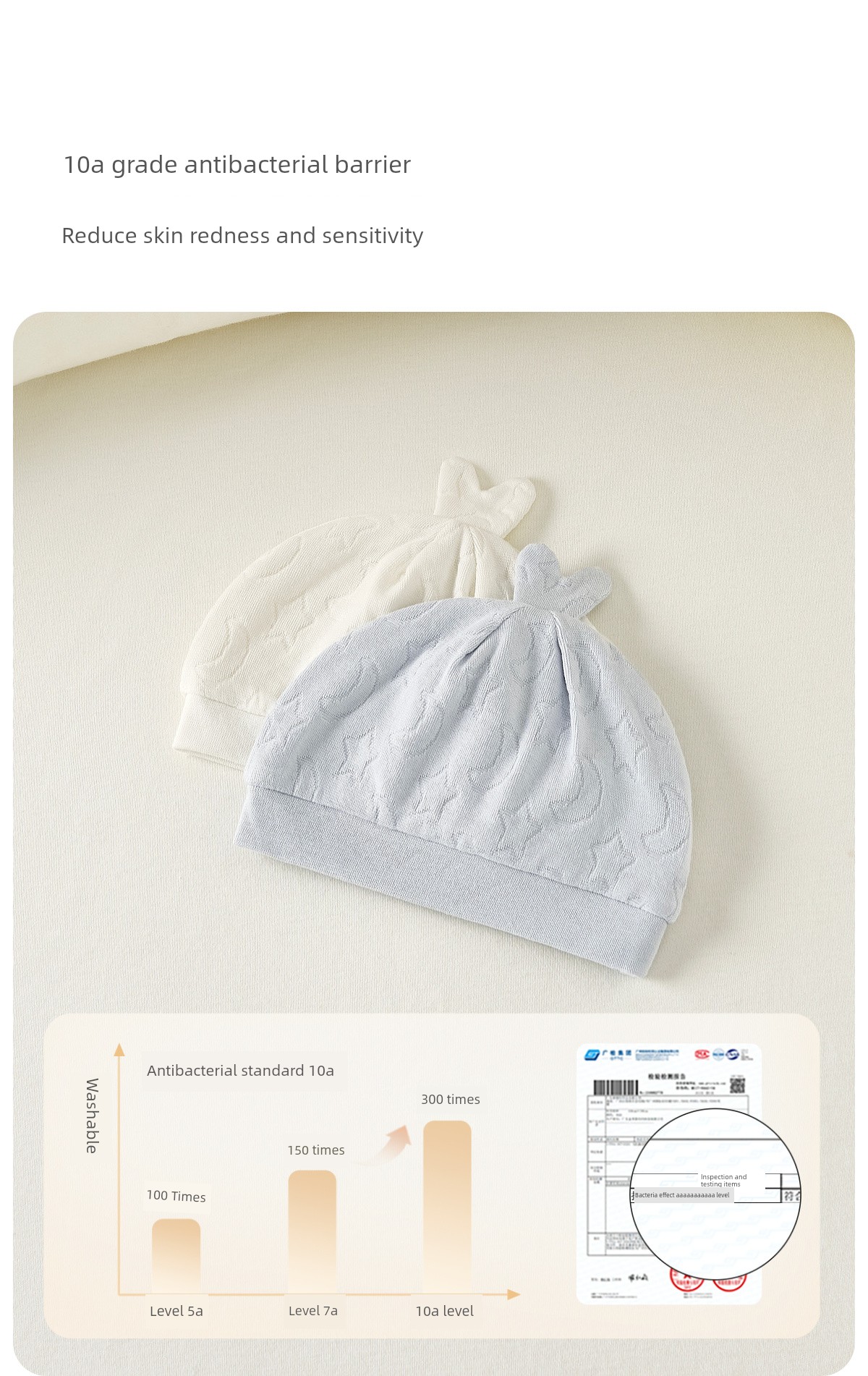 Tongtai Baby Hat Pure Cotton 0-3 Months Newborn Protective Fontanelle Cap Newborn Hat Baby Double-Layer Windproof Hat — 5