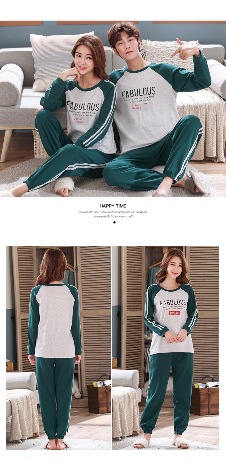 300 Jin men's wear lovers All cotton the fat pajamas