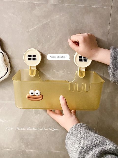 Suction cup storage rack bathroom rack without punching toilet sink toilet sink hang basket wall hanging wall storage rack