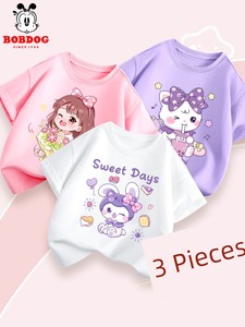 Bobdog Girl 2024 New Arrival Baby Short Sleeve T-shirt