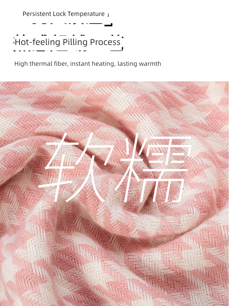 scarf female winter plover lattice 2022 new pattern Korean version Versatile Advanced sense keep warm lovely student Shawl Neckline