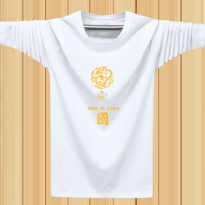 Chaopai Chinese style Xinjiang cotton man Long sleeve T-shirt