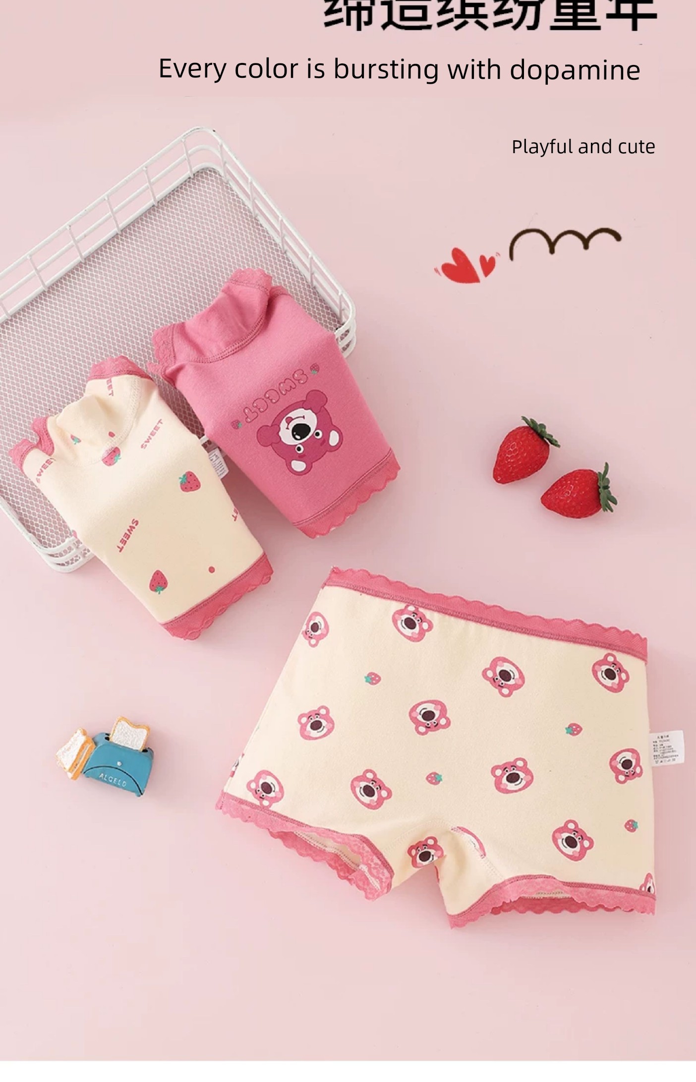 Children's Underwear Girl Pure Cotton Boxer Shorts Baby Girl All Cotton Briefs Little Girl Boxer Antibacterial without Pp — 3