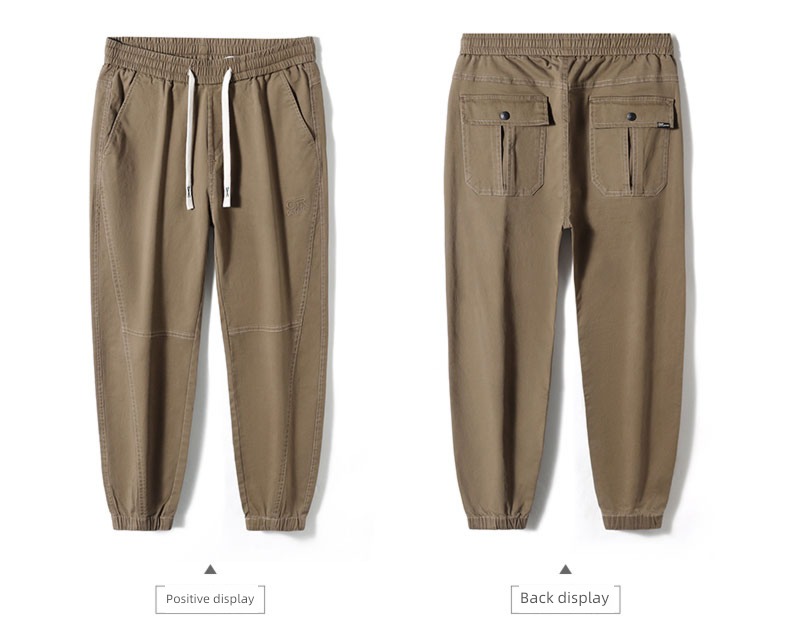 khaki leisure time Spring and Autumn Winter money Harlan Overalls