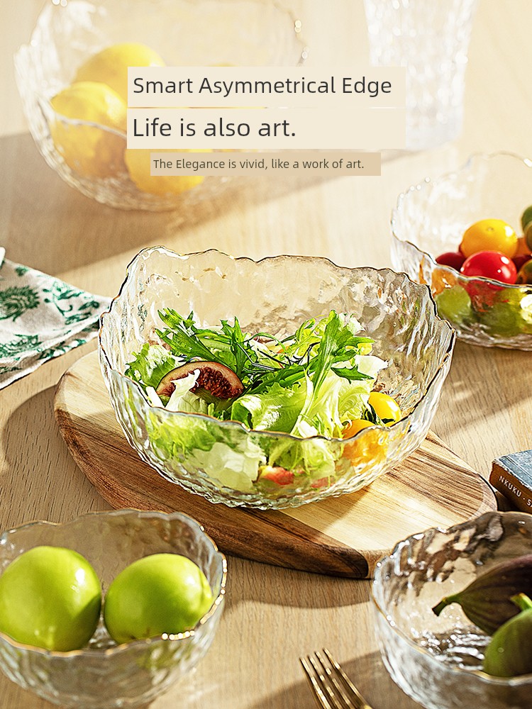 Modern Housewife Accessible Luxury Small Exquisite Salad Bowl Glass