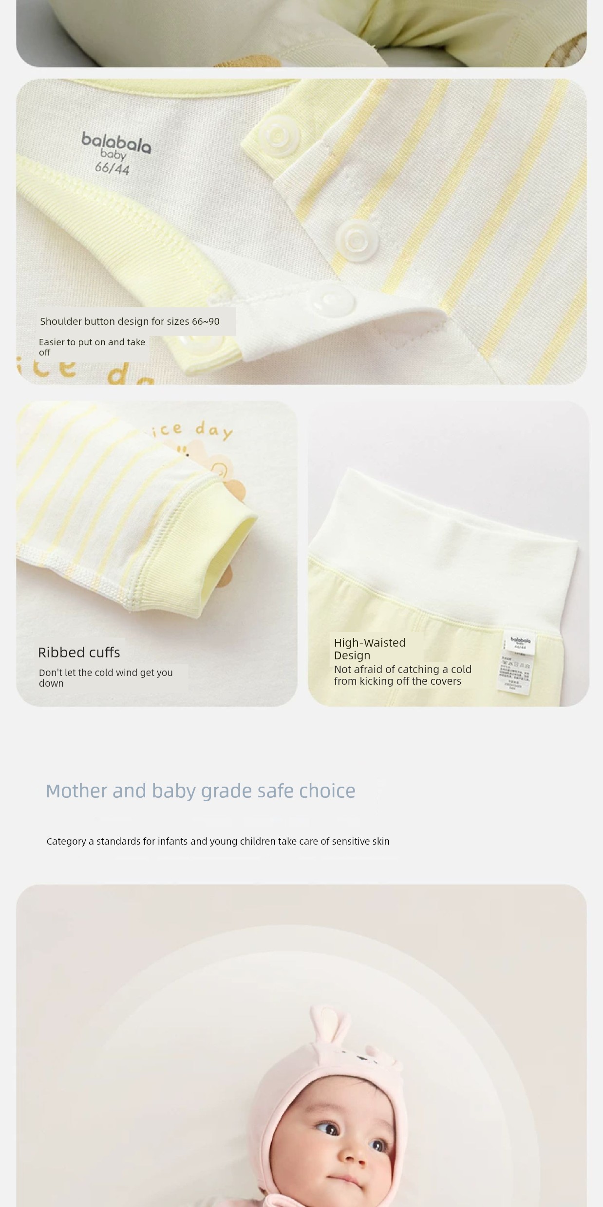 Balabala Children's Baby Pajamas, Infant Clothing, Autumn Clothes and Pants, New Spring and Autumn Two-Piece Set for Boys and Girls — 7