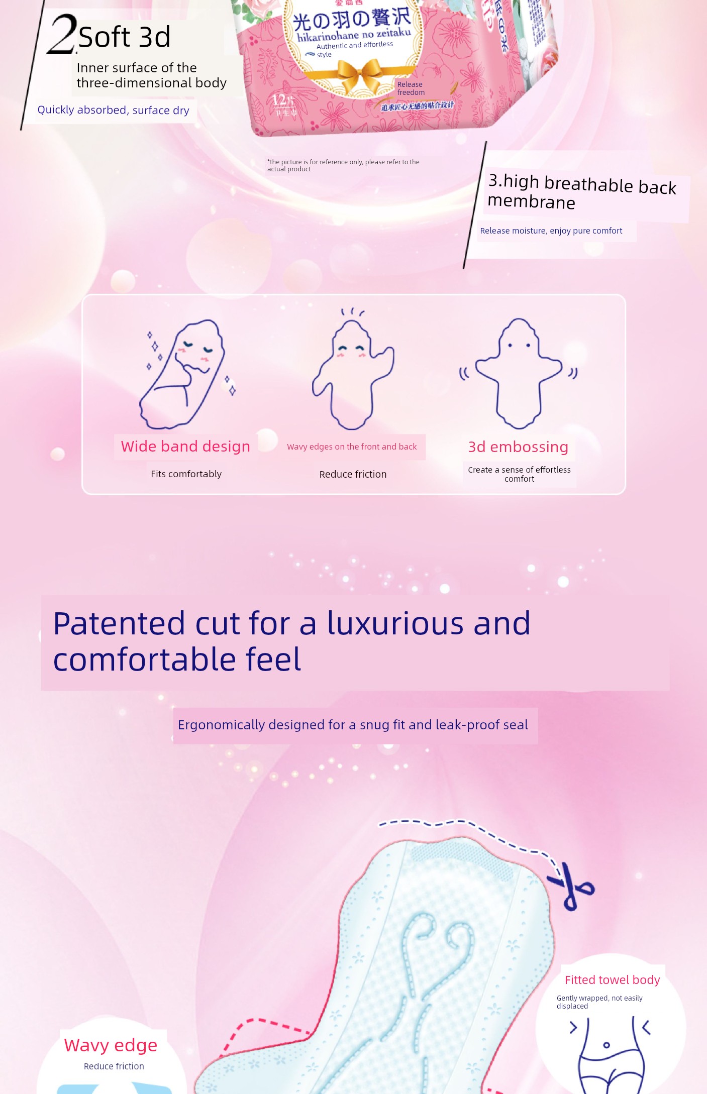 Japan's King of Sanitary Products Elis Ai Luqian Ultra-Thin Light Feather Day and Night Use Comfortable Panty Liners Breathable Skin-Friendly Sanitary Pads — 8