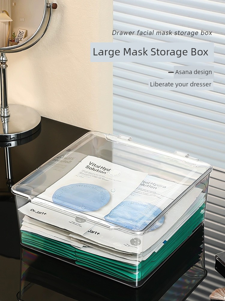 透明翻蓋防塵化妝品冰箱收納盒桌面壓克力護膚品置物架