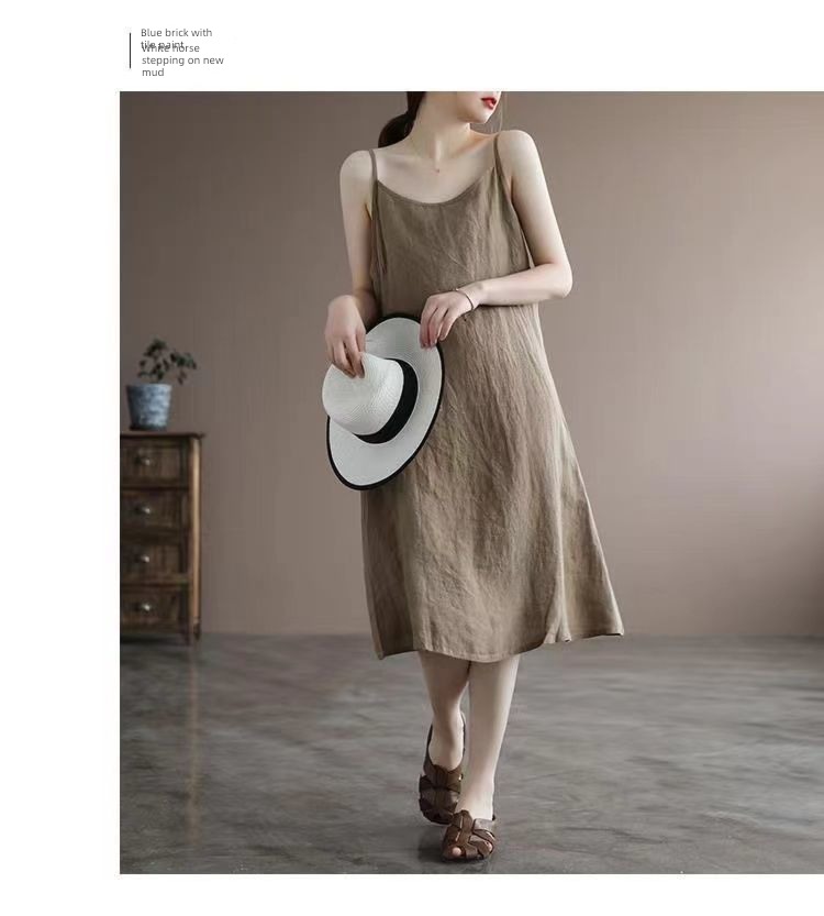 summer camisole Little sexy Medium and long term pure cotton Nightdress