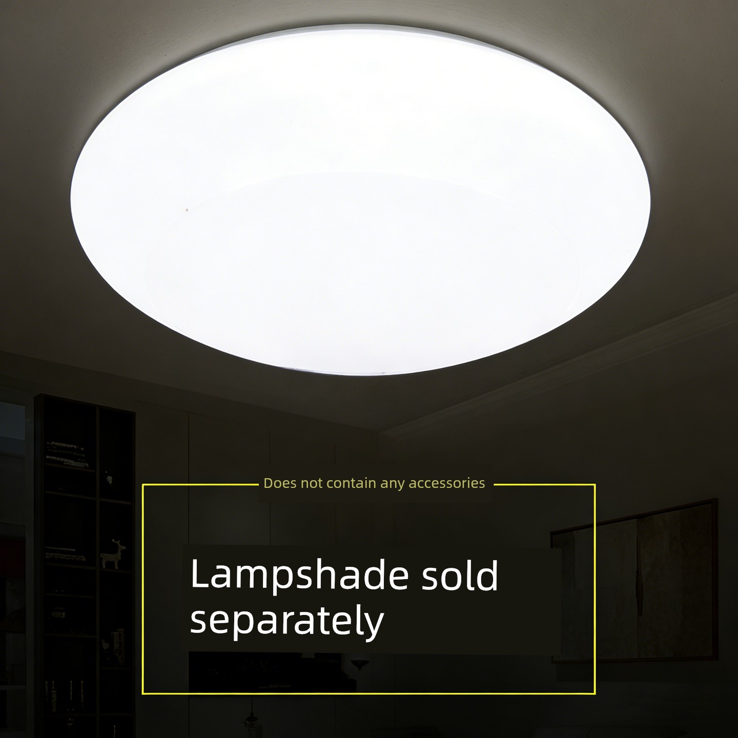 Lampshade Housing, Ceiling Lampshade Clip-On Housing, Round Bedroom Lighting Accessories, Flame-Retardant Pvc Lighting Accessories