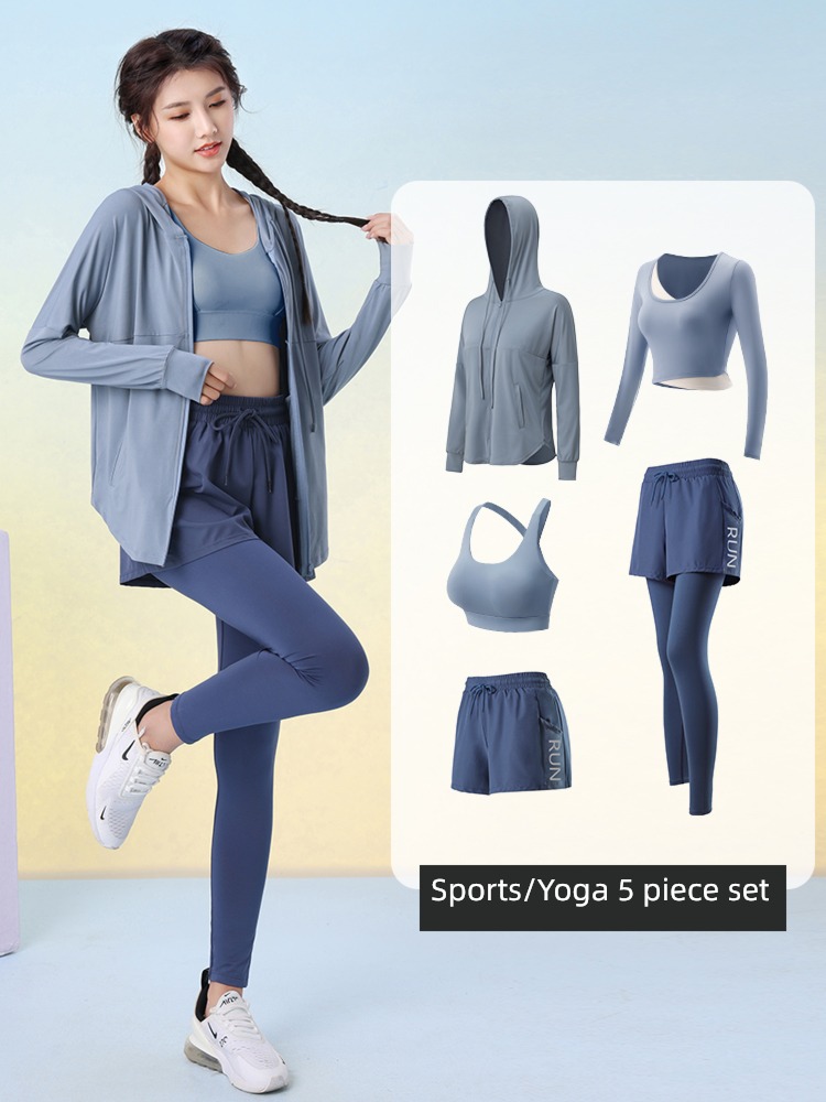 major train female good-looking Long sleeve Internet celebrity Fitness suit