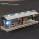 Fuxing EMU model high-speed rail toy train track platform overpass
