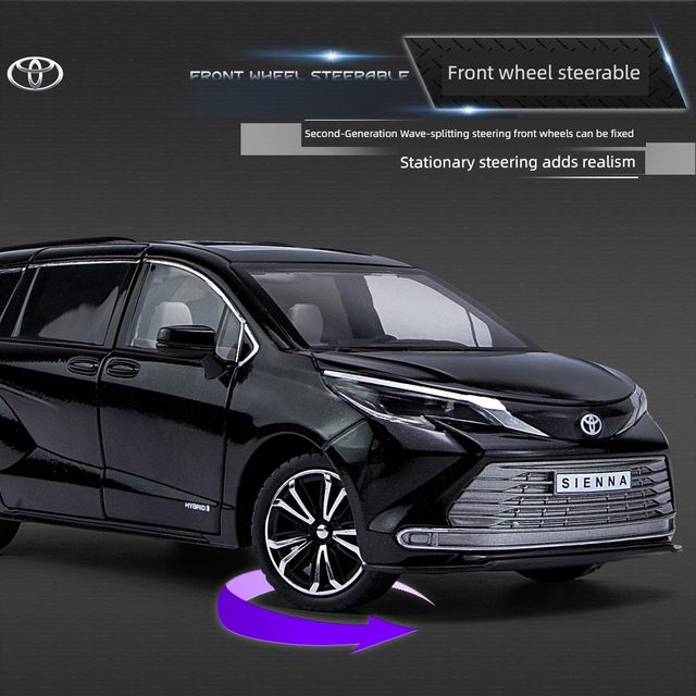 Toyota Senna alloy car model Grevia business mpv simulation car ornament children boy toy car