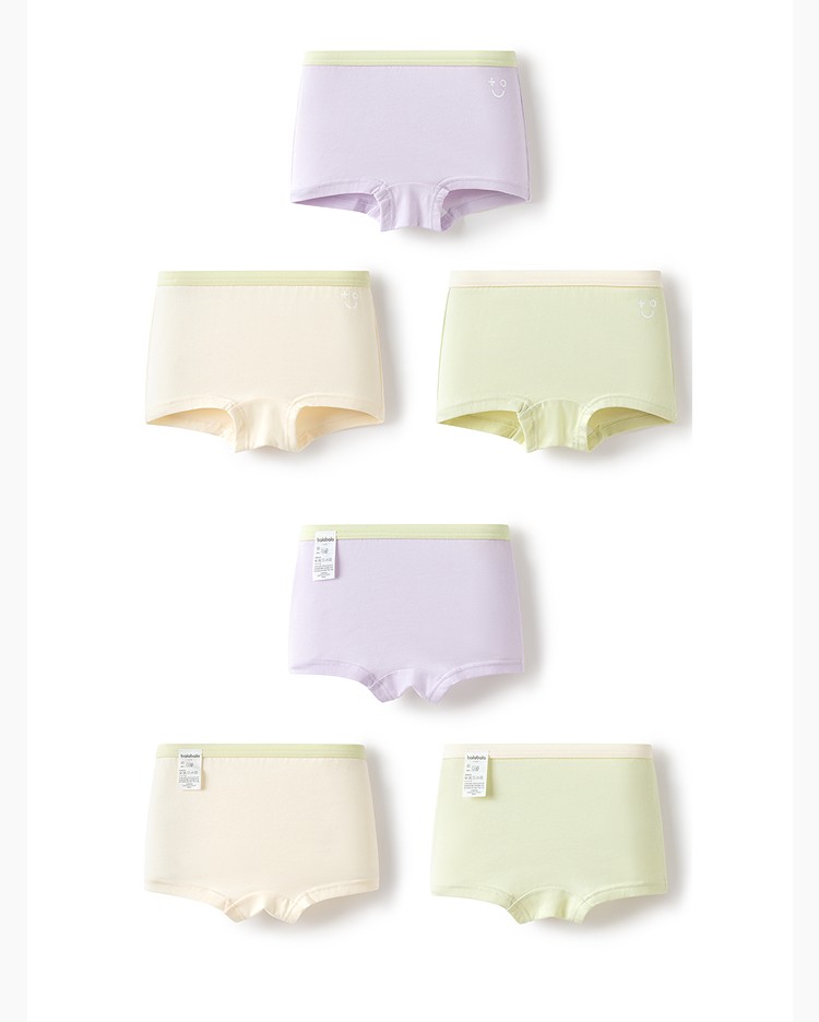 Balabala Children's Underwear, All-Cotton, Class A, Girls' Boxer Shorts, Toddler and Big Kids' Four-Corner Briefs, Baby-Friendly, Non-Binding — 25