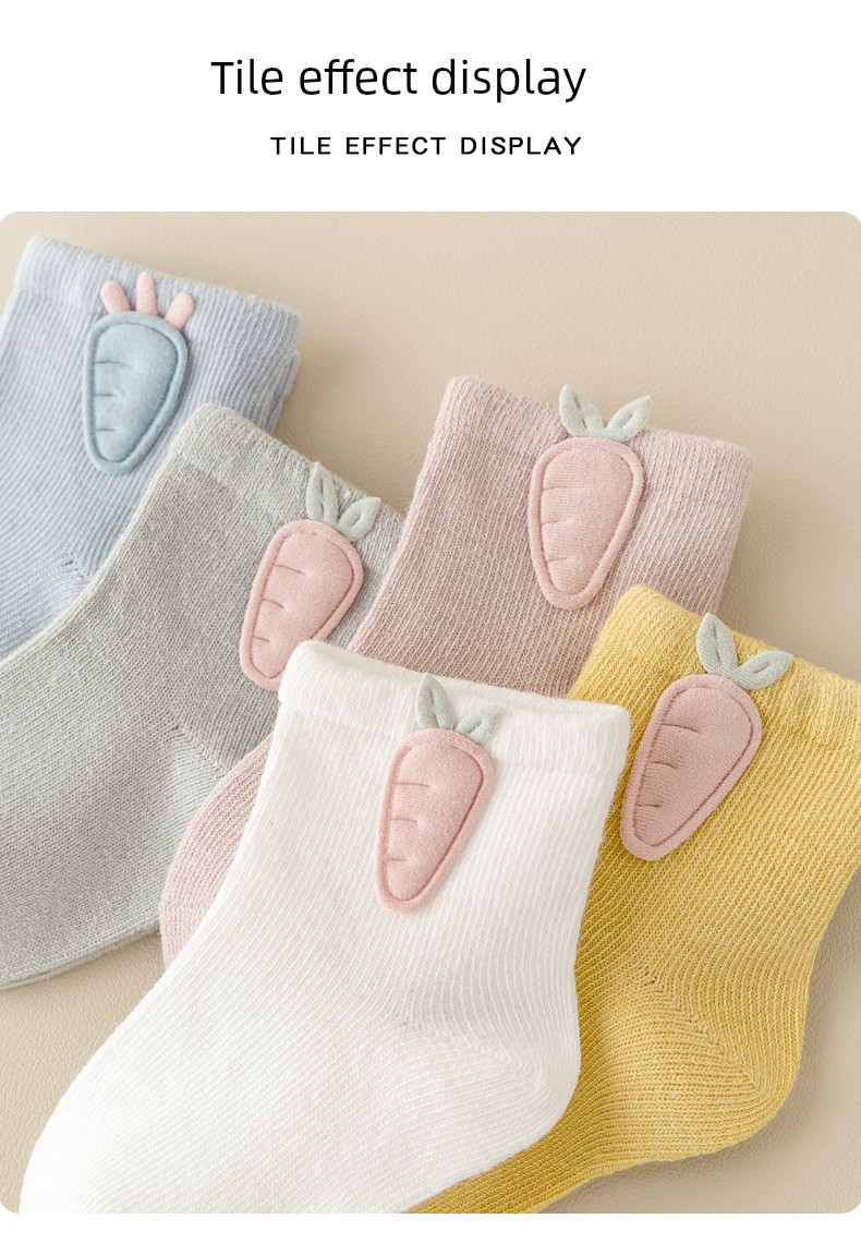 Spring & Fall Thin Pure Cotton Boneless Newborn Baby Socks — 15