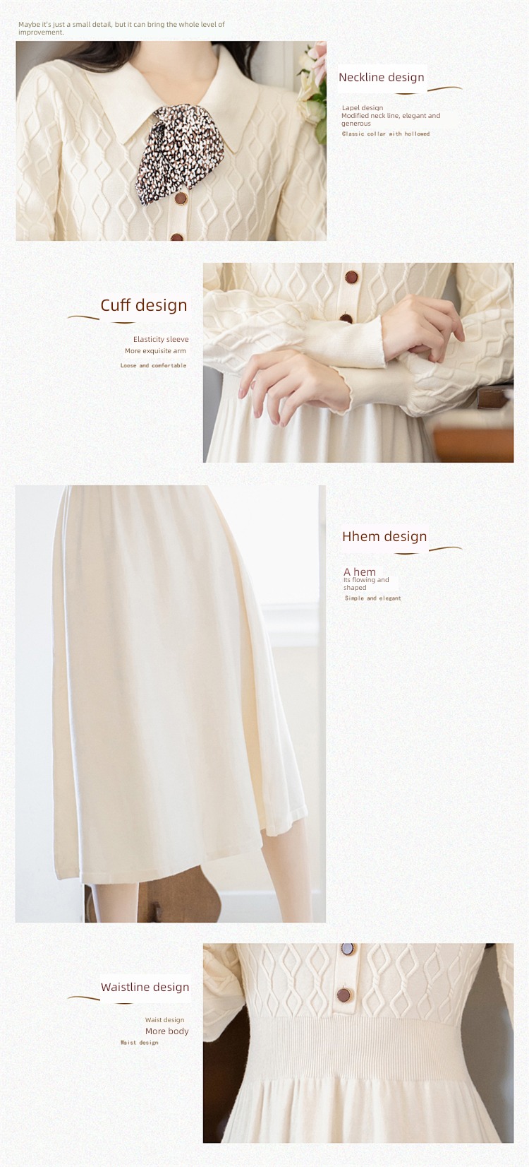 Autumn and winter sweater Self-cultivation Gentle wind Lay a foundation Inner lap Chinese bellflower