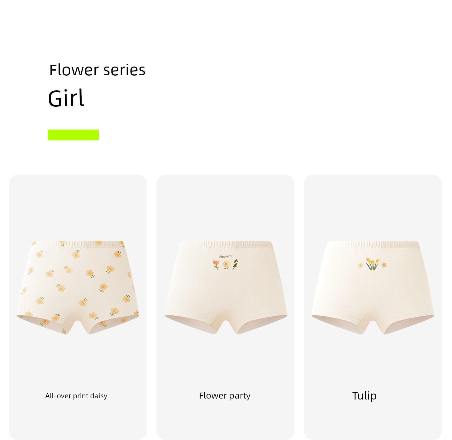 There Is a Tree Brand Girls' Underwear, Children's All-Cotton Pure Cotton Class a Little Girls' Boxer Shorts, Baby Shorts That Don'T Pinch the Buttocks — 24