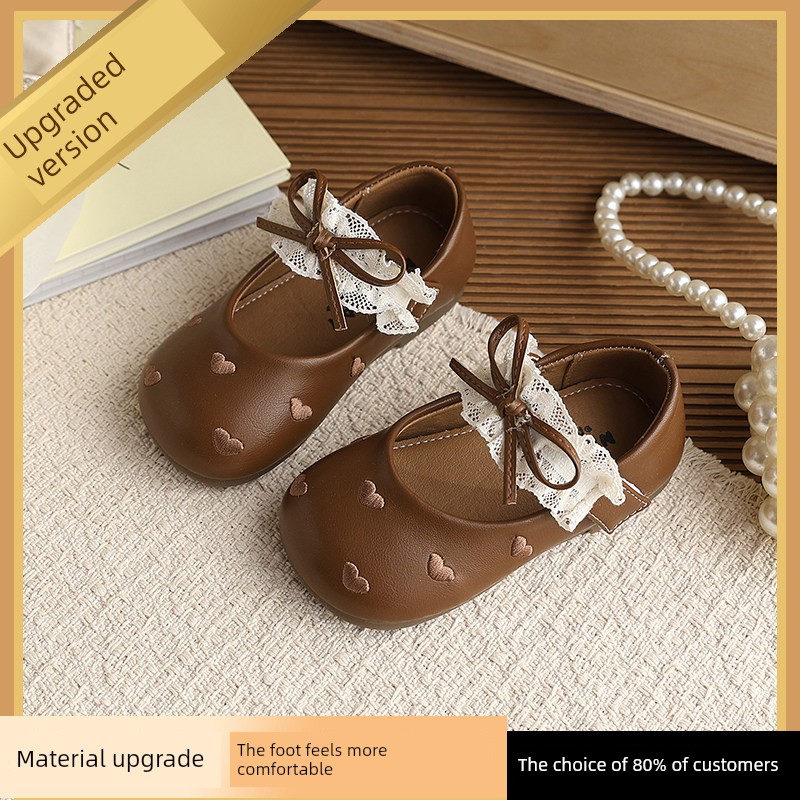 Genuine Leather Girls' Silver Leather Shoes Mary Jane Soft-Soled Stylish Princess Shoes 2026 Spring and Autumn Children's Shoes Baby Flats — 5