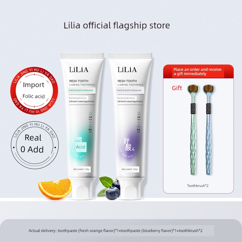 Folic Acid Toothpaste for Pregnant Women to Relieve Morning Sickness, Can Be Used during Pregnancy and Postpartum, Freshens Breath, Removes Yellow Stains, — 8