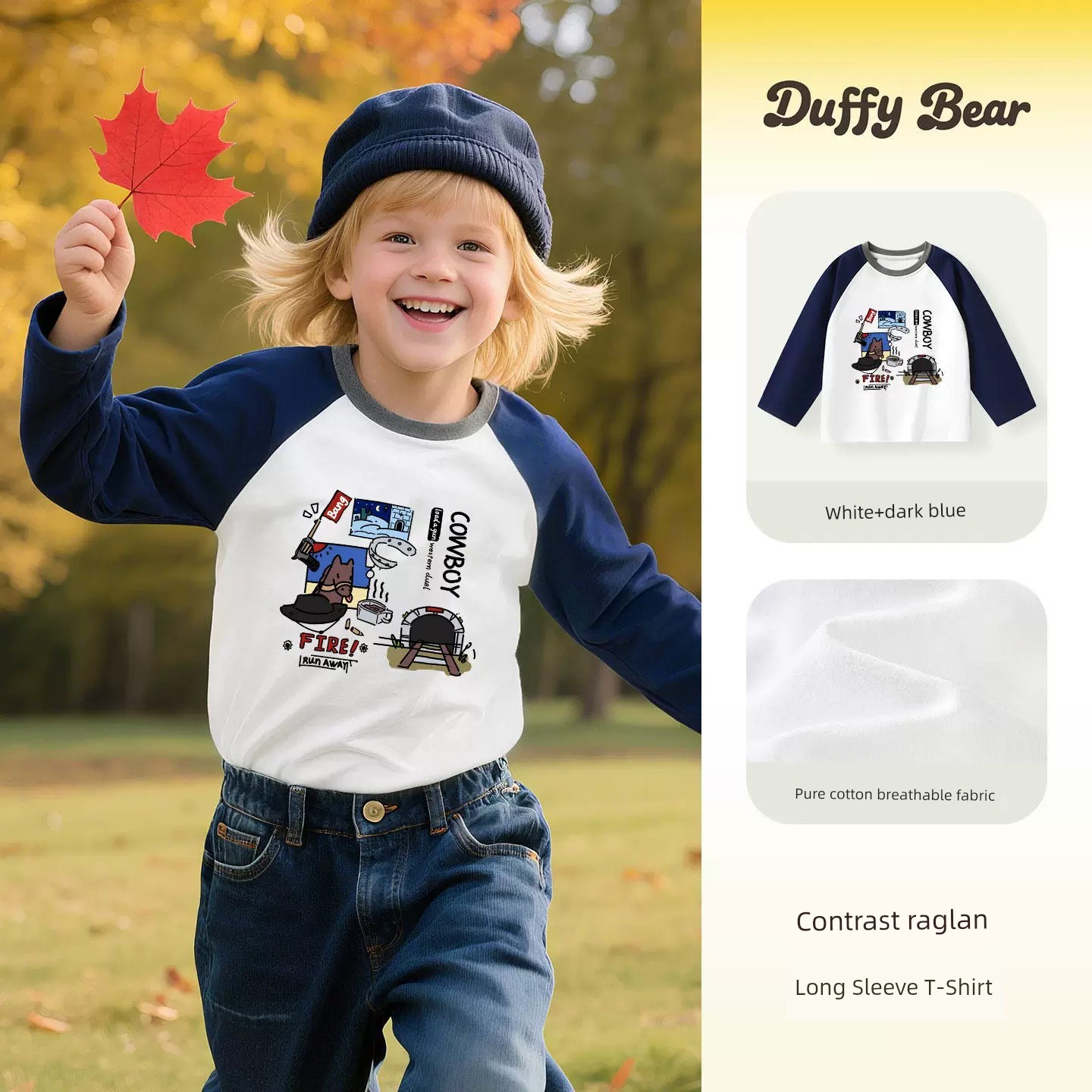 Baby Long-Sleeved T-Shirt Autumn and Winter Pure Cotton Clothing for Small and Medium-Sized Children, Boys' Tops, Girls' Autumn Clothing, Kidsren's Clothing — 4