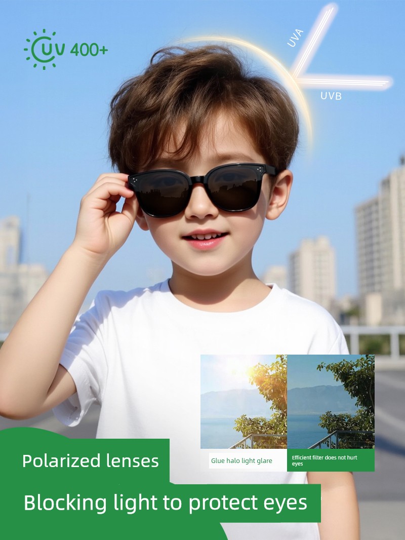 Foldable Children's Sunglasses Polarized Girls' Sunglasses UV Protection Soft Silicone Baby Glasses Boys Sunglasses — 2