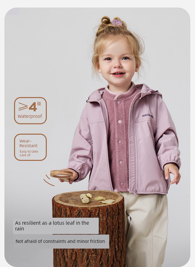 [Soft Leather] Mini Bala Children's Water-Repellent Protective Jacket for Boys and Girls, Class a Outdoor Top, Fall 2026 — 9
