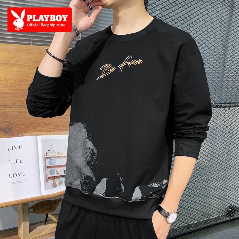 dandy easy trend Ruffian handsome Round neck Sweater