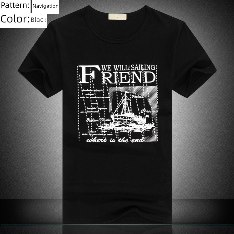 T-shirt man Short sleeve leisure time pure cotton Undershirt summer wear