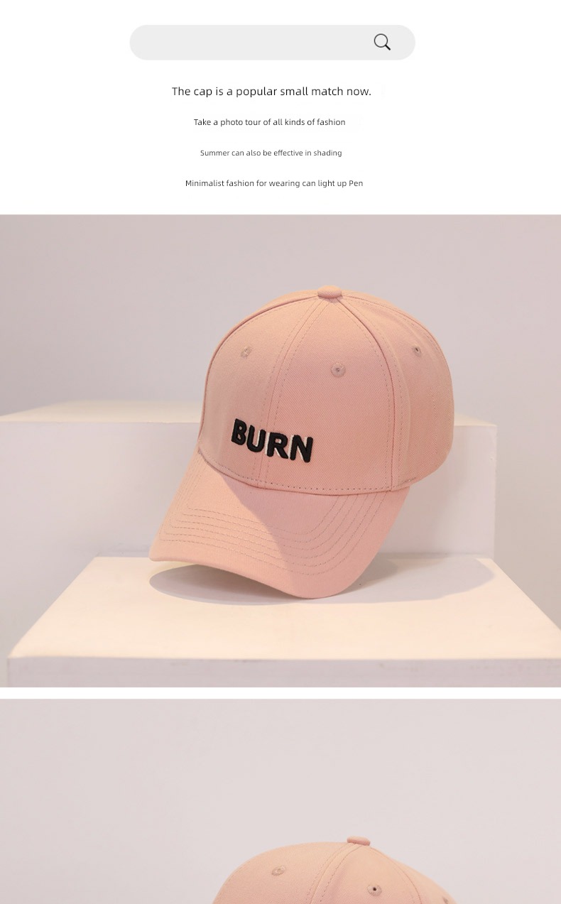 Korean version Embroidery letter Chaopai ins Hardtop Hat