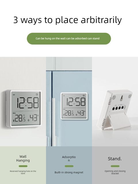 Thermometer, household indoor precision wall hanging digital display electronic temperature and humidity meter, baby room wall hanging temperature and humidity meter